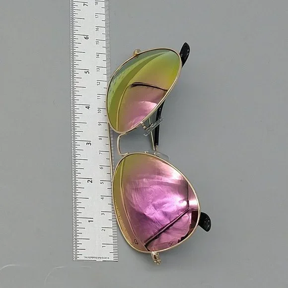 Prive Revaux Mens The Commando Aviator Sunglasses Gold Pink One Size New - Picture 9 of 10
